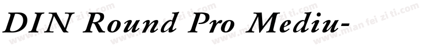 DIN Round Pro Mediu字体转换
